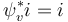 \psi _{v}^{*}i=i