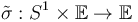 {\tilde  \sigma }:S^{1}\times {\mathbb  {E}}\to {\mathbb  {E}}